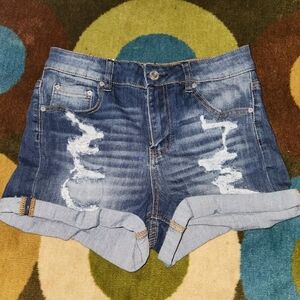 Denim Distressed Women's Shorts